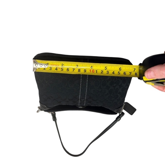 Coach vintage y2k black signature mini wristlet clutch bag - Picture 5 of 7